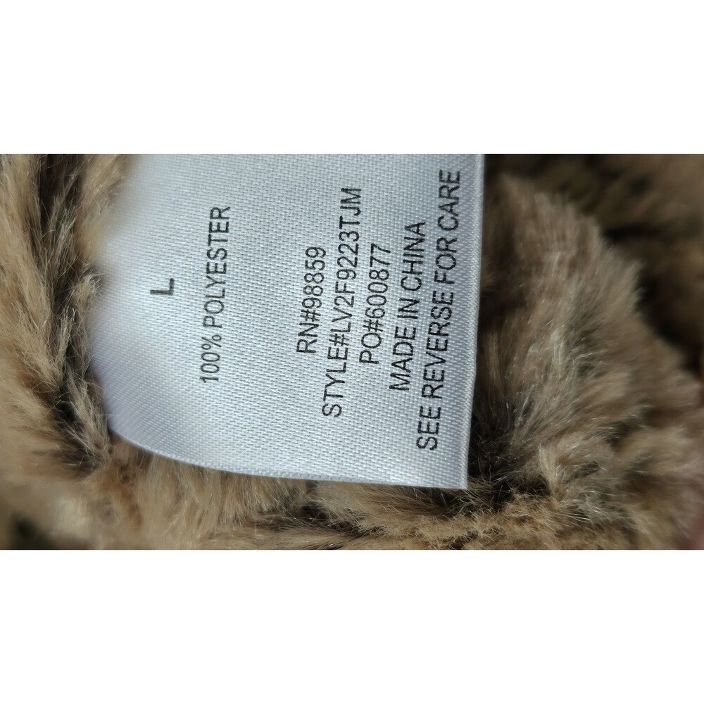 Olive & Oak Women’s L Brown Faux Shearling Faux Suede Vest Full Zip Moto - Picture 10 of 11